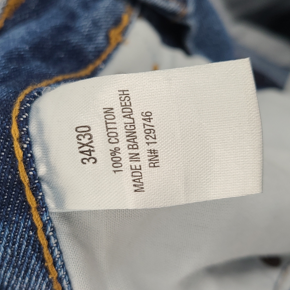 Blue Mountain 34x30 Blue denim work jeans outdoor casual pants comfortable - Picture 4 of 4